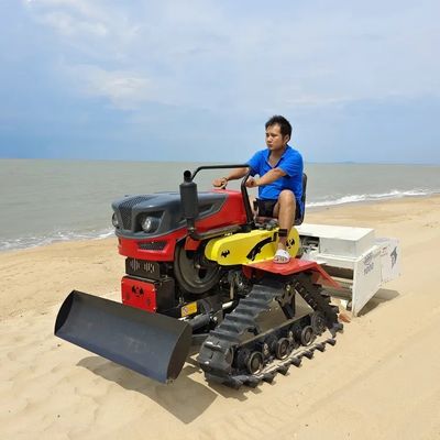 เครื่องทําความสะอาดชายหาดขนาด 1000 มม โดยแทรกเตอร์สําหรับกระบวนการทําความสะอาดอัลคาลีน