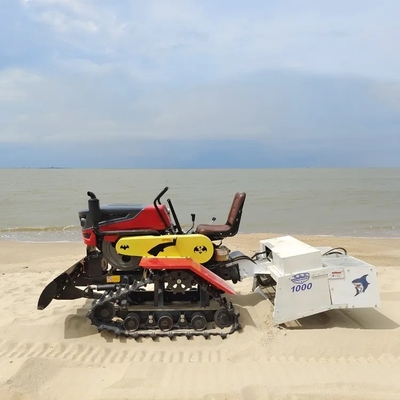 HANDSOMER 1000/LFX-100 แทรคเตอร์ทําความสะอาดชายหาดลากโดยขับรถสําหรับทรายที่เปียกหรือแห้ง