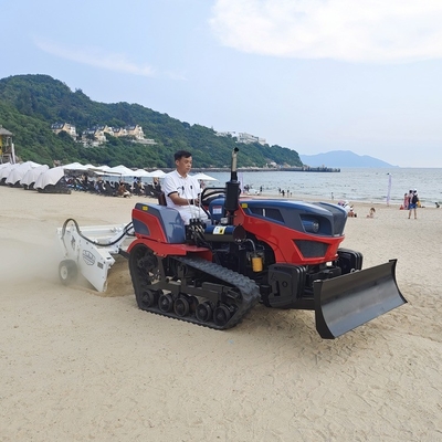 เครื่องทําความสะอาดชายหาด พร้อมจอสั่นที่ควบคุมด้วยไฮดรอลิก และน้ําหนัก 800 กิโลกรัม