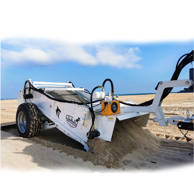 ความเร็วขับขี่สูงสุด 15km / h 1400 เครื่องทําความสะอาดหาดสําหรับ 70HP เครื่องติดตั้งแทรกเตอร์