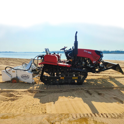 เครื่องทําความสะอาดทรายชายหาด 800KG เครื่องล้างถังสําหรับการบํารุงรักษาชายหาดสิ่งแวดล้อม